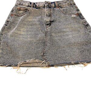 Wild Fable Womens Distressed Fray Short Mini Skirts, Size 8, Blue Wash, Sku 1016